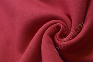 Ткань футер бордо двухниточного плетения